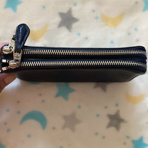 Navy Blue Coach wristlet. Good condition. - Picture 2 of 5